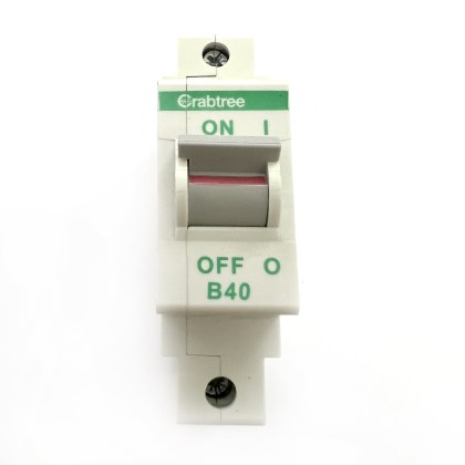 Crabtree Polestar 60B/40 B40 40A 40 Amp MCB Circuit Breaker Type B